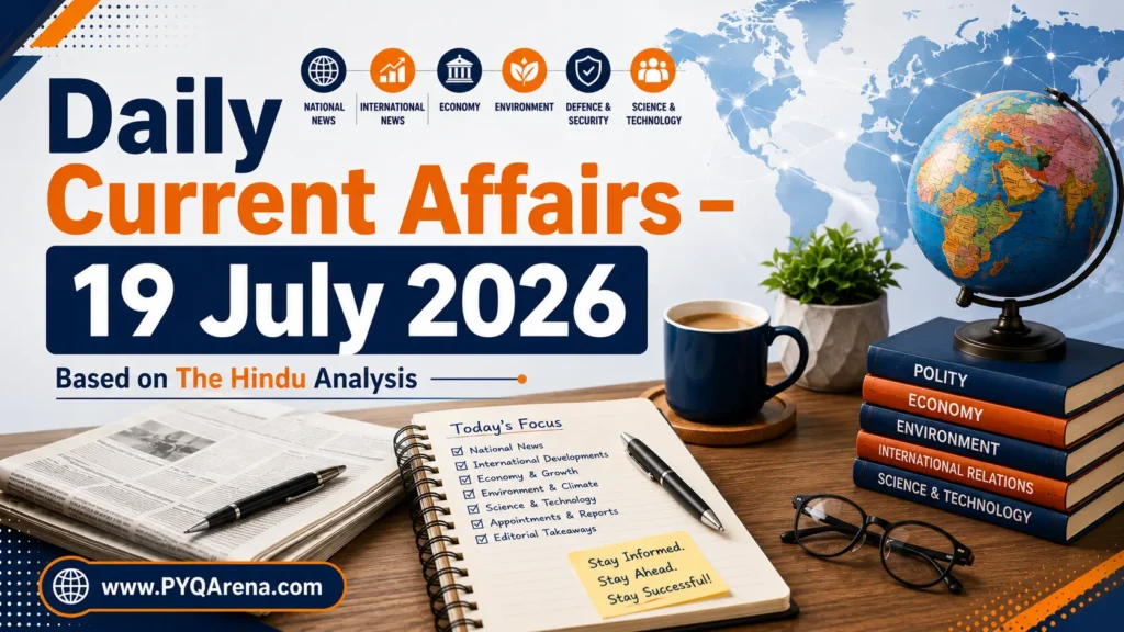 Daily Current Affairs from The Hindu For 19th July 2026