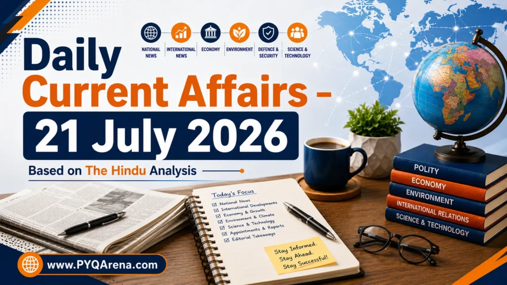Daily Current Affairs from The Hindu for 21 July 2026