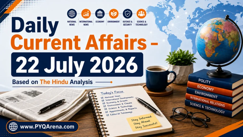 Daily Current Affairs from The Hindu for 22 July 2026