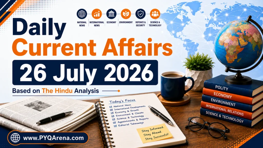 Daily Current Affairs from The Hindu for 26 July 2026