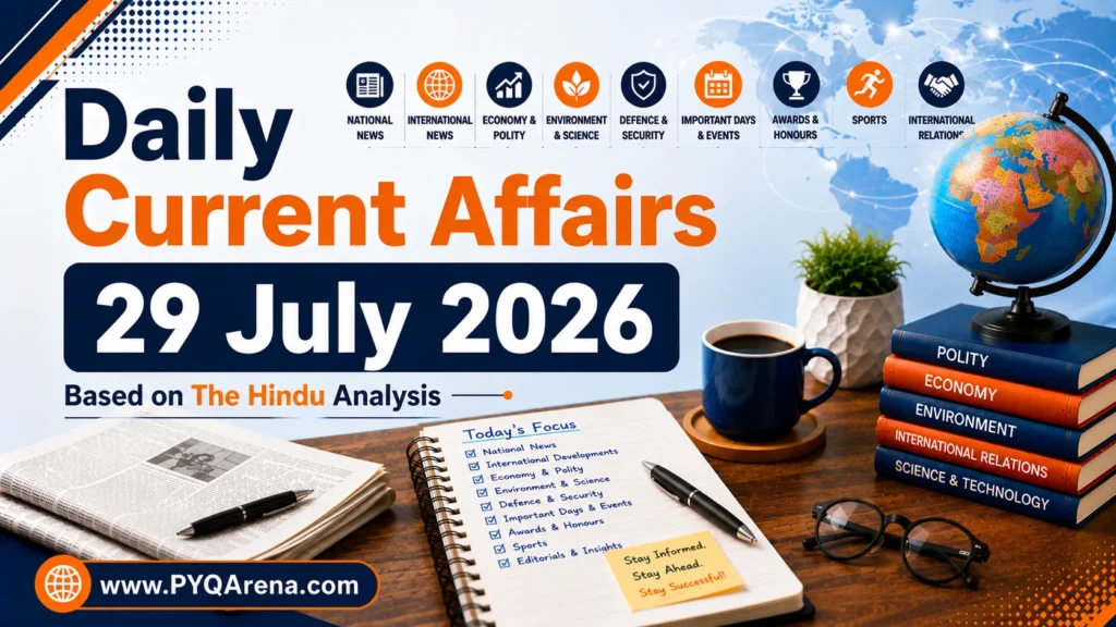 Current Affairs from The Hindu for 29 July 2026