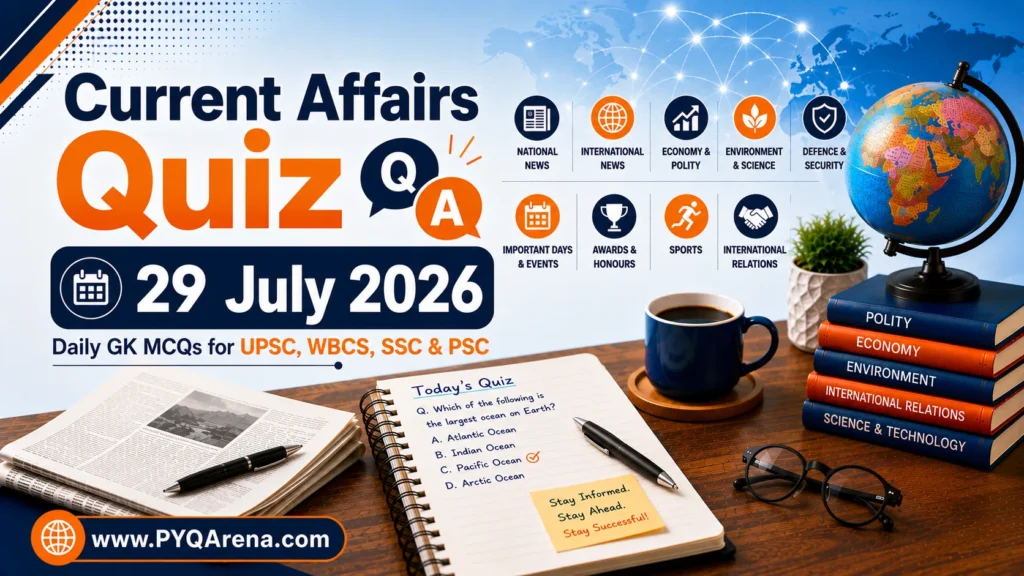 Current Affairs Quiz 29 July 2026