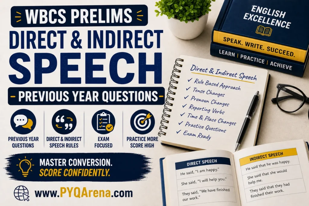 WBCS Prelims Direct and Indirect Speech