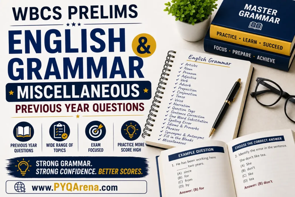 WBCS Prelims English Grammar