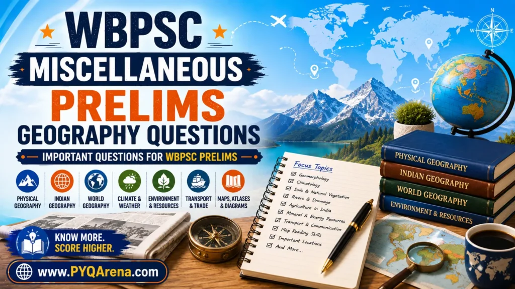 WBPSC Miscellaneous Prelims Geography Questions