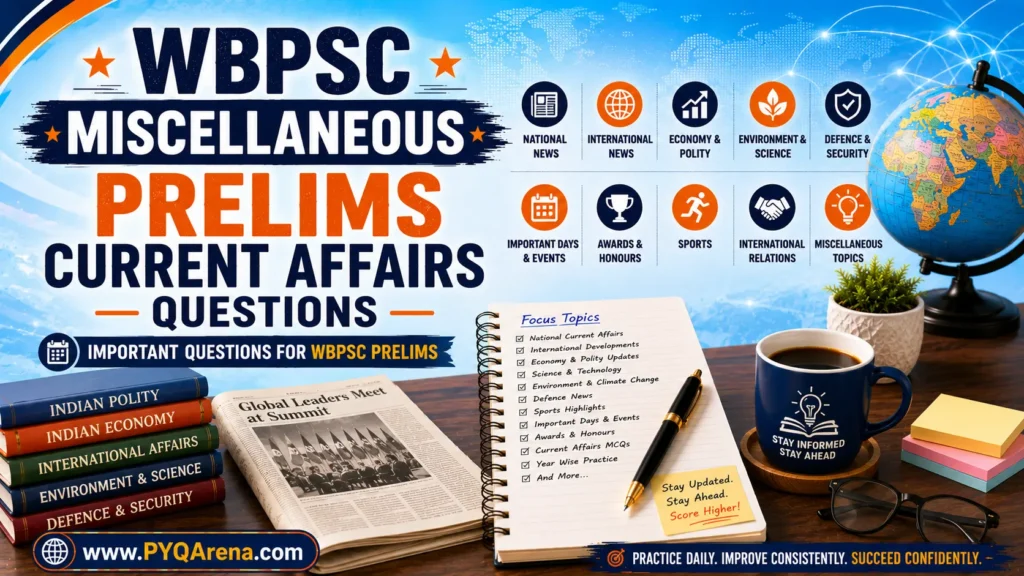 WBPSC Miscellaneous Prelims Current Affairs Questions