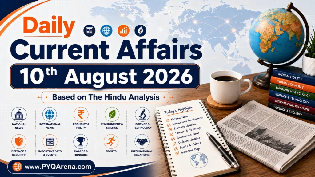 Current Affairs from The Hindu for 10th August 2026