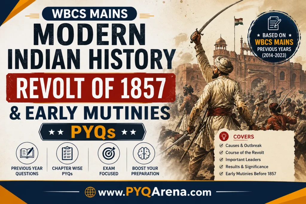 WBCS Mains Modern Indian History Revolt of 1857
