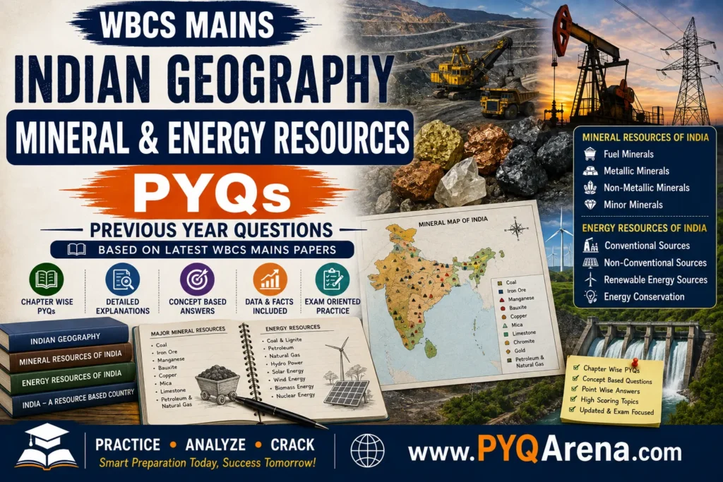 WBCS Mains Indian Geography Mineral & Energy Resources