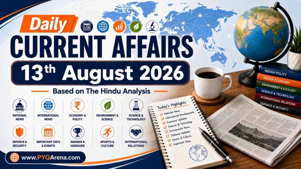 Daily Current Affairs from The Hindu for 13th August 2026