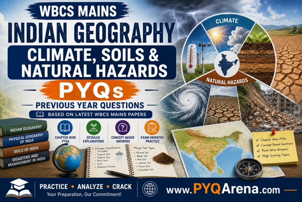 WBCS Mains Indian Geography Climate, Soils & Natural Hazards