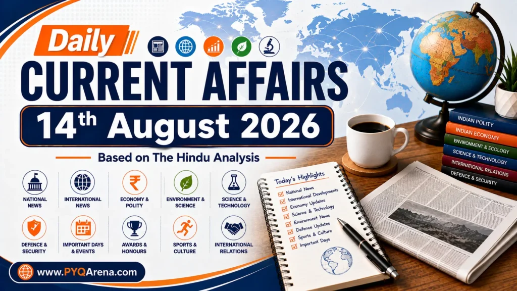 Current Affairs from The Hindu for 14th August 2026