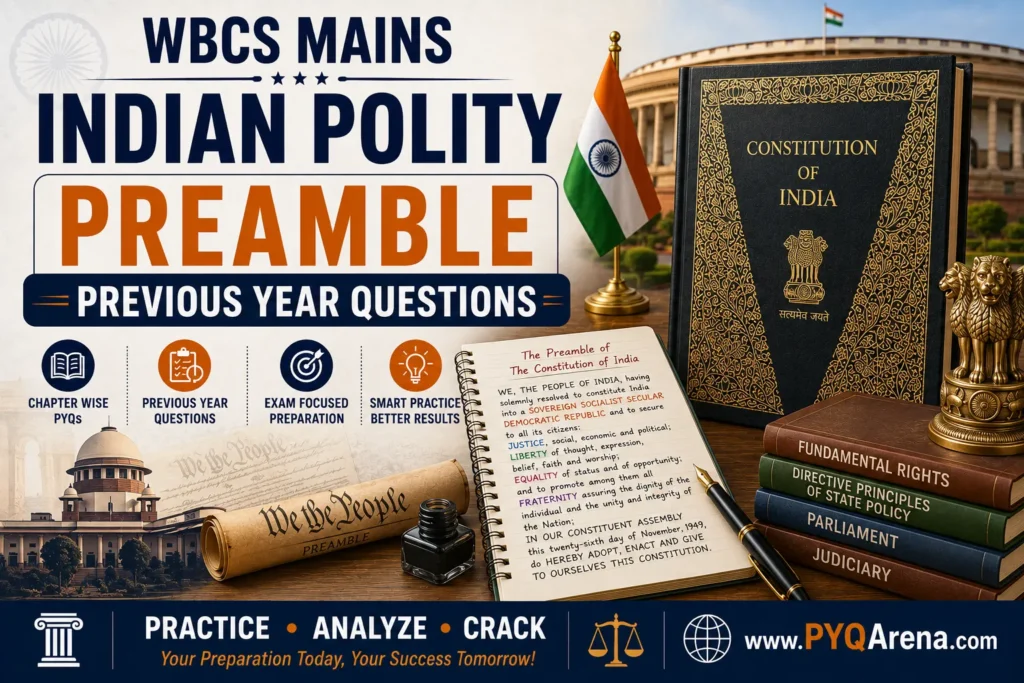 WBCS Mains Indian Polity Preamble PYQs