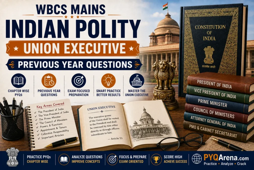 WBCS Mains Indian Polity Union Executive PYQ