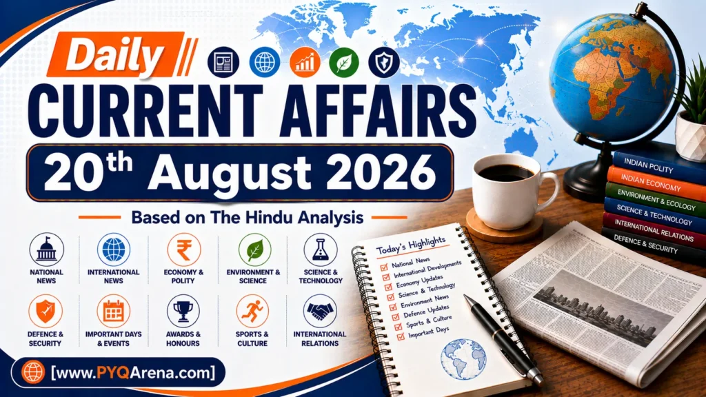 Current Affairs from The Hindu for 20th August 2026