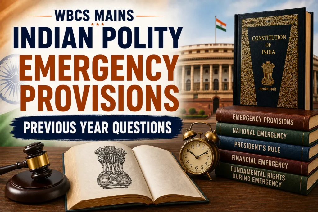 WBCS Mains Indian Polity Emergency Provisions