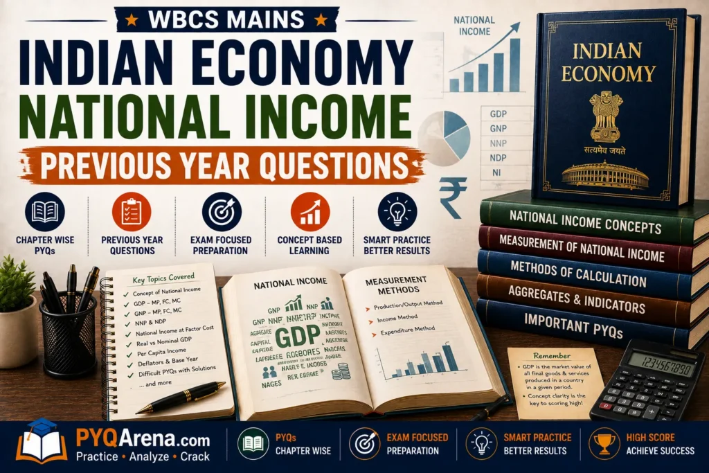 WBCS Mains Indian Economy National Income