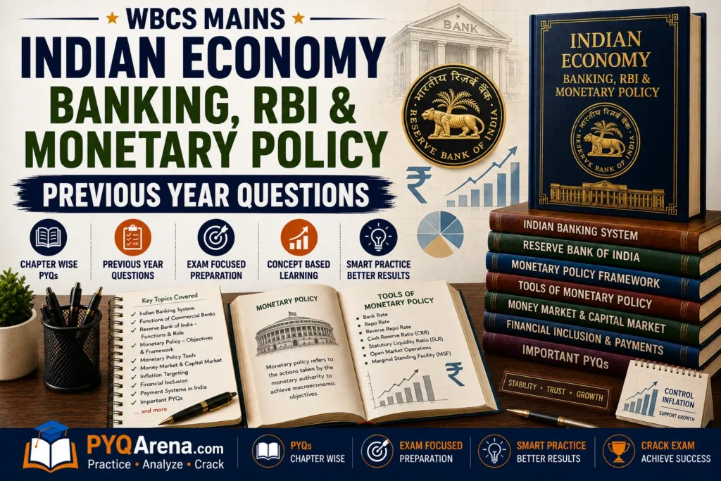 WBCS Mains Indian Economy Banking, RBI & Monetary Policy