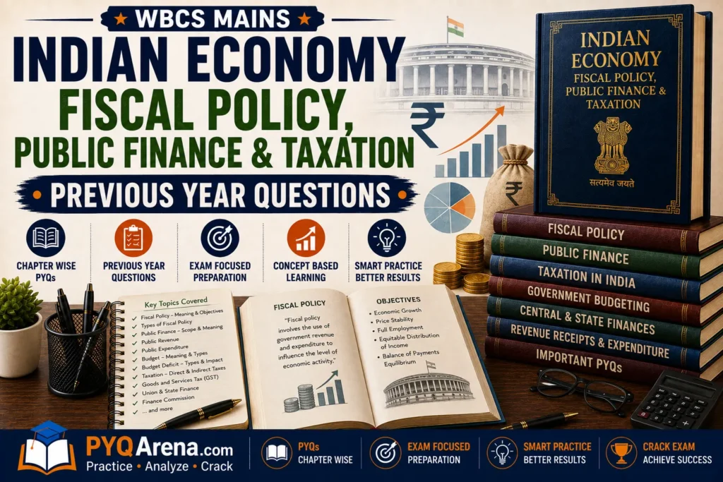 WBCS Mains Indian Economy Fiscal Policy, Public Finance