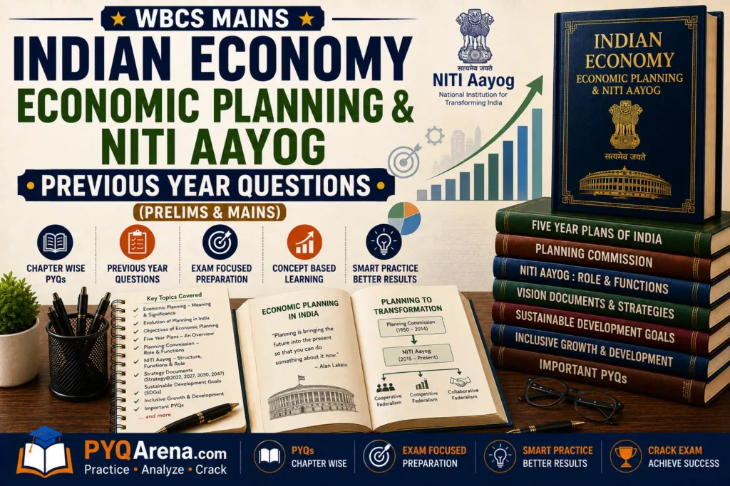 WBCS Mains Indian Economy Economic Planning