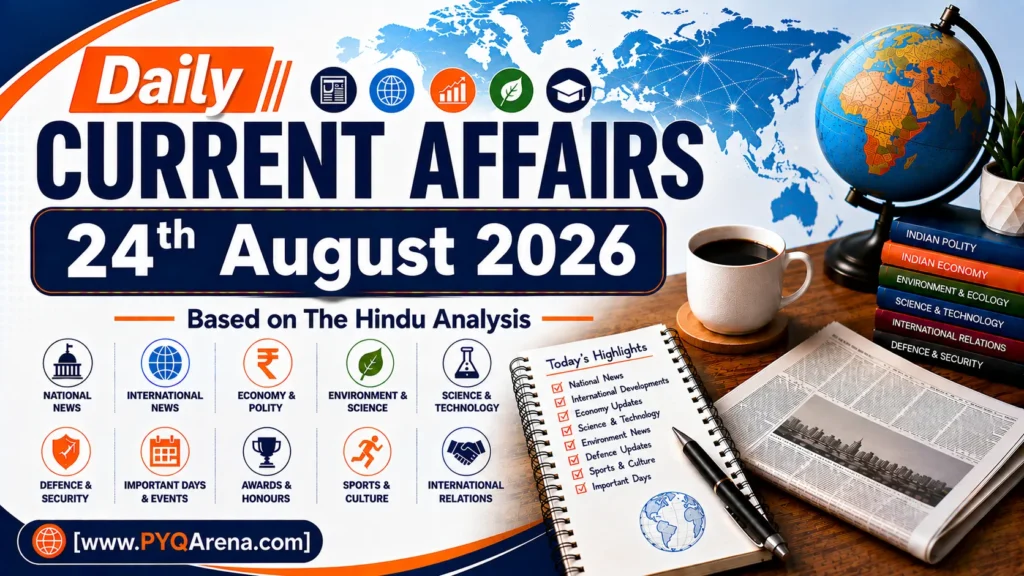 Daily Current Affairs from The Hindu for 24th August 2026