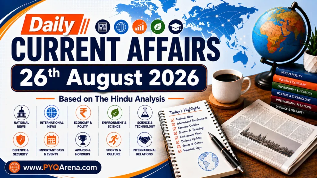 Daily Current Affairs from The Hindu for 26th August 2026