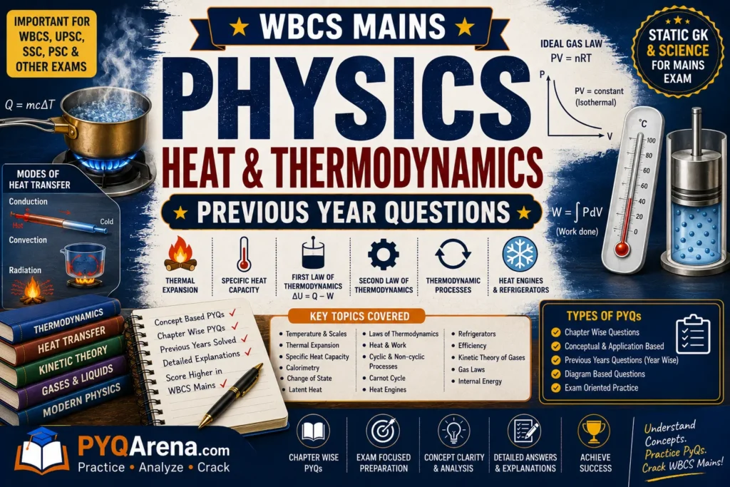 WBCS Mains Physics Heat & Thermodynamics PYQs