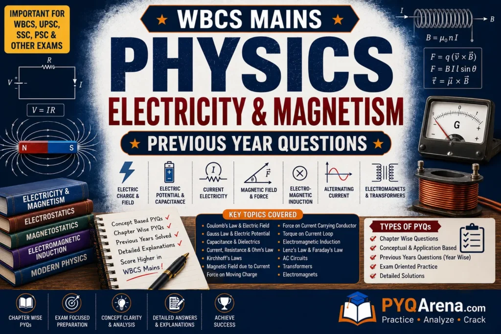 WBCS Mains Physics Electricity & Magnetism PYQs 