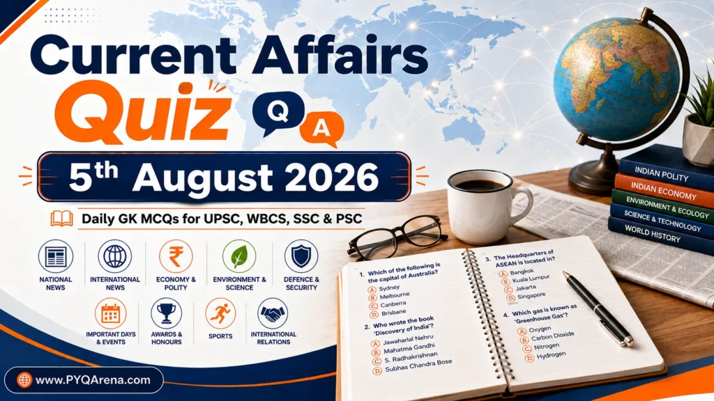 Current Affairs Quiz 5th August 2026