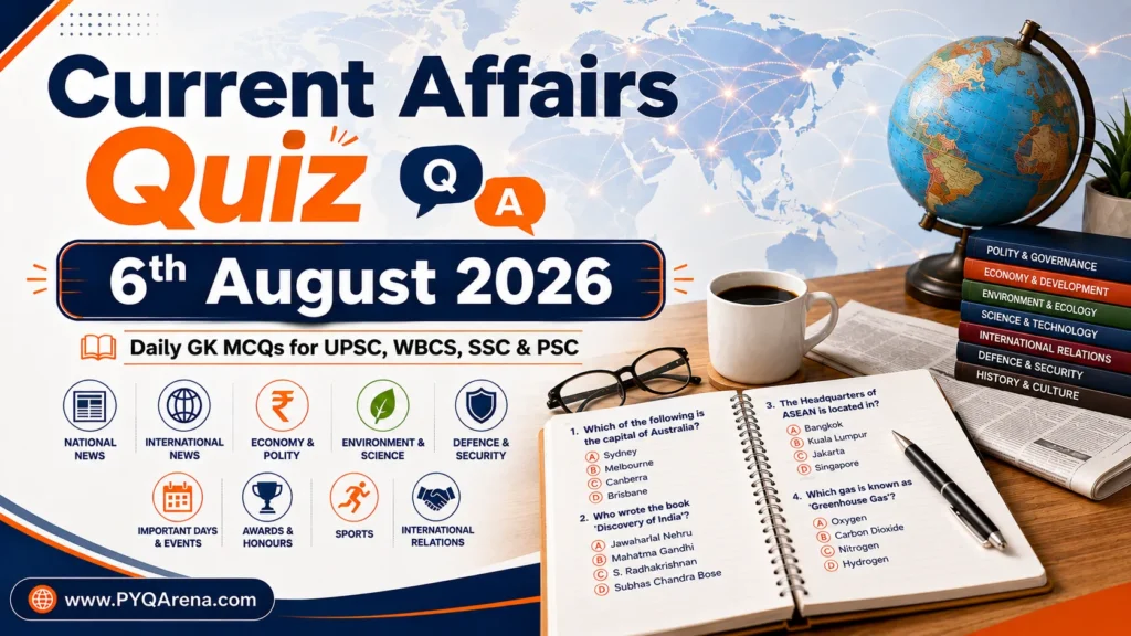 Current Affairs Quiz 6th August 2026