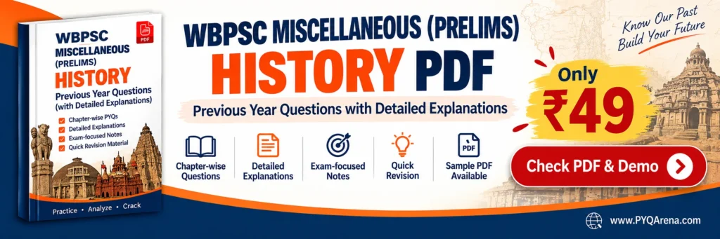 WBPSC Miscellaneous Prelims History Questions PDF