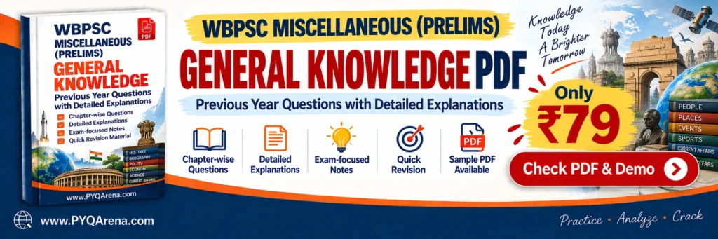 WBPSC Miscellaneous Prelims General Knowledge