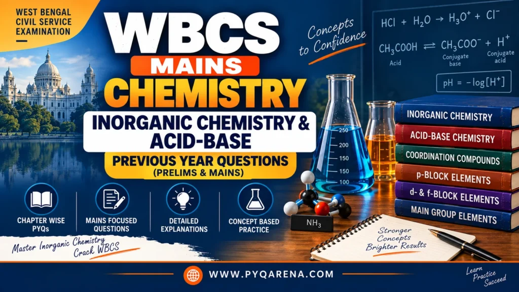 WBCS Mains Chemistry Inorganic Chemistry & Acid-Base PYQs