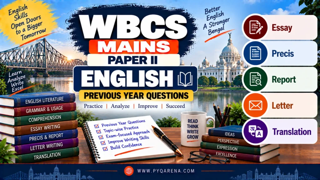 WBCS Mains Paper II English Previous Year Questions