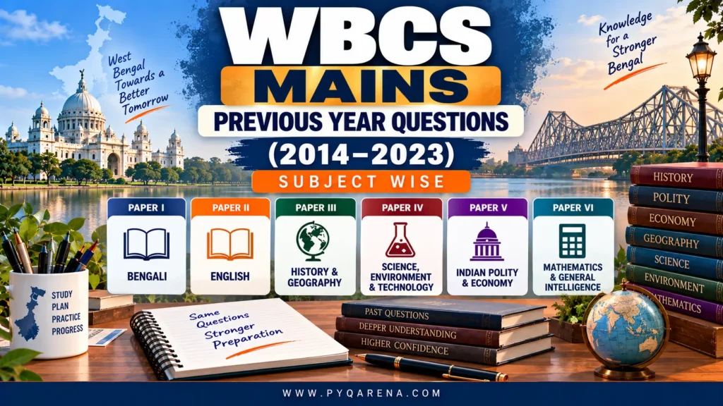 WBCS Mains Previous Year Questions (2014–2023) Subject Wise