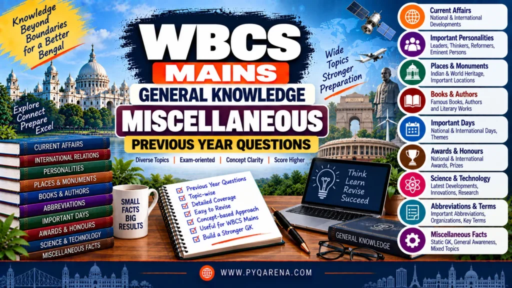 WBCS Mains General Knowledge Miscellaneous PYQs