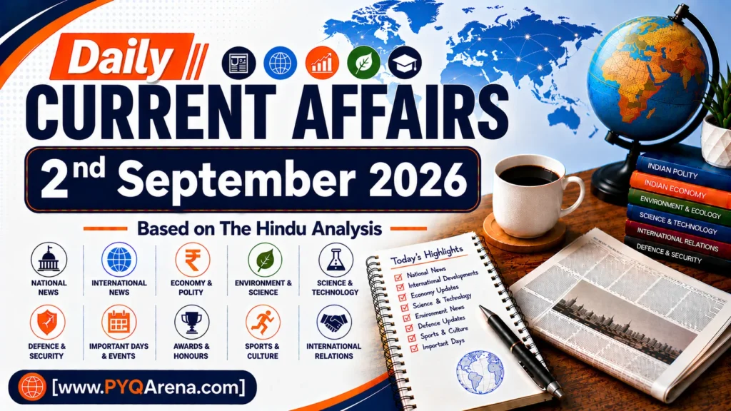 Daily Current Affairs from The Hindu for 2nd September 2026
